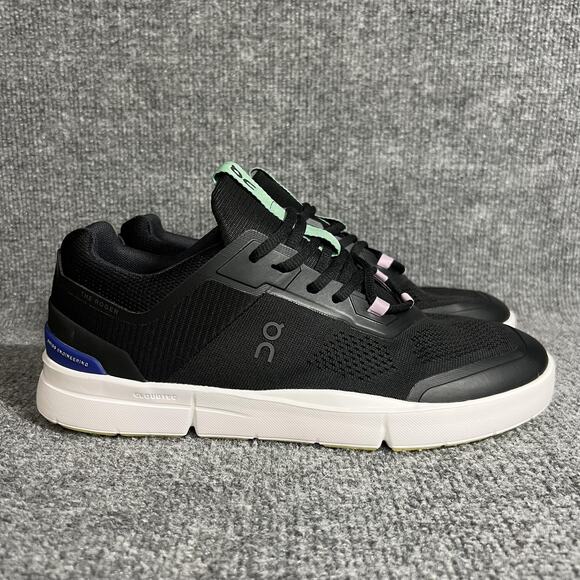 On Running The Roger Spin Shoes Womens Size 10 Black White CloudTec Sneakers - Picture 1 of 9